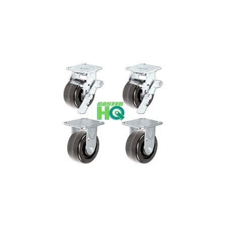 Casterhq 4"x2" Tool Box Kit, Phenolic Wheel, 800 Lbs Capacity CB-9TBK42